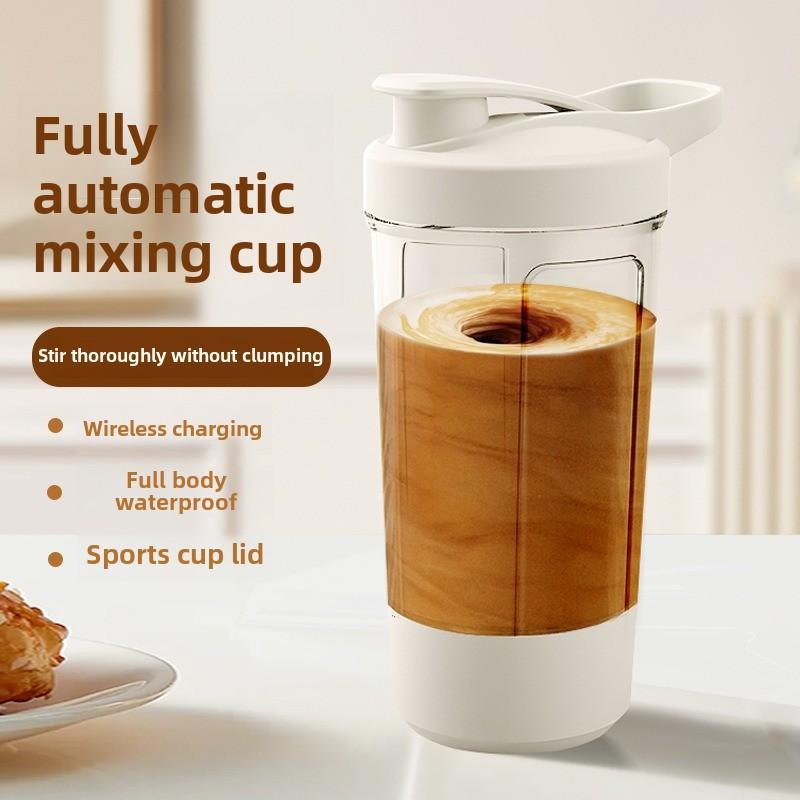 Innovative USB Rechargeable Self-Stirring Shaker Bottle for Protein & Meal Replacement Shakes Mixing on-the-Go Shaker Cup