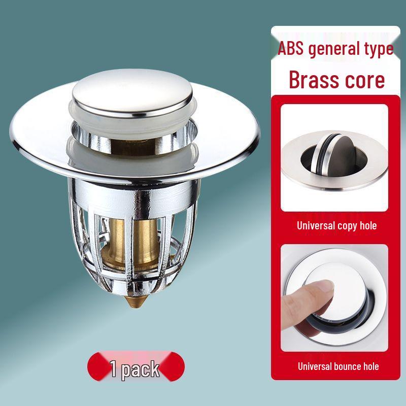 Universal Pop-Up Sink Stopper & Filter: Anti-Clog, Odor-Proof Drain Accessory