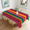 Mexican Colorful Stripes Rectangle Tablecloth for Table Decor Mexico Day of The Dead Kitchen Dining Table Cloth Home Party Decor