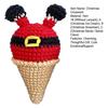 Cute Desktop Decorations for Office Handmade Crochet Christmas Ornament, Ice Cream Theme Decor, Creative Decor Yarn Figurine Holiday Home Decoration