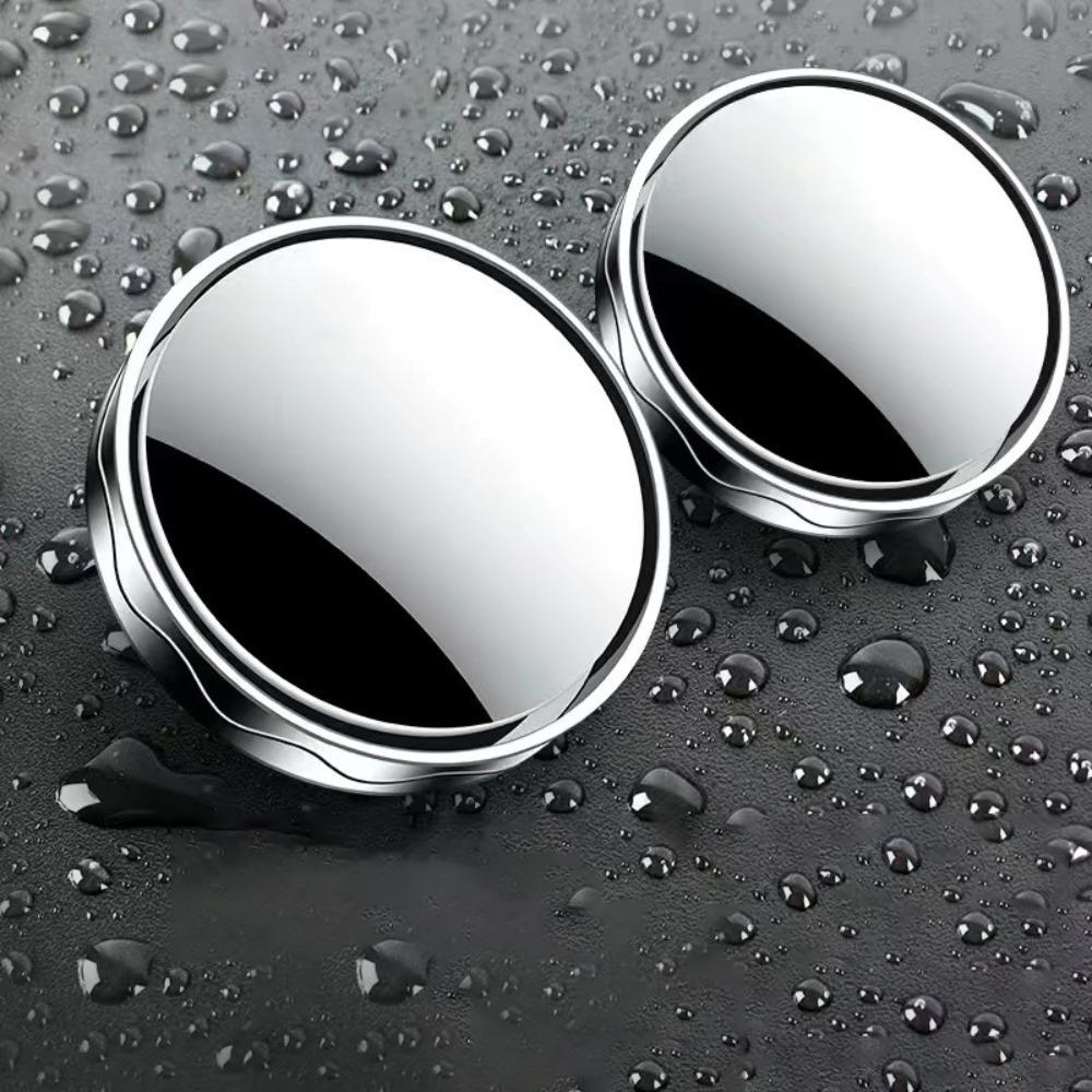

2pcs Blind Spot Rear View Mirror 2-in-1 Rain Covering 360 Degree Adjustable Auxiliary Rearview Multifunctional коричневый
