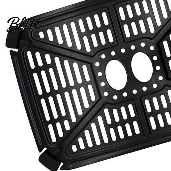 Ventilated Crisper Tray for Even Heating Air Fryer Grill Rack Replacement Holstein Housewares Dual Basket 4.4QT Carbon Nonstick Steel Non-Stick Plate