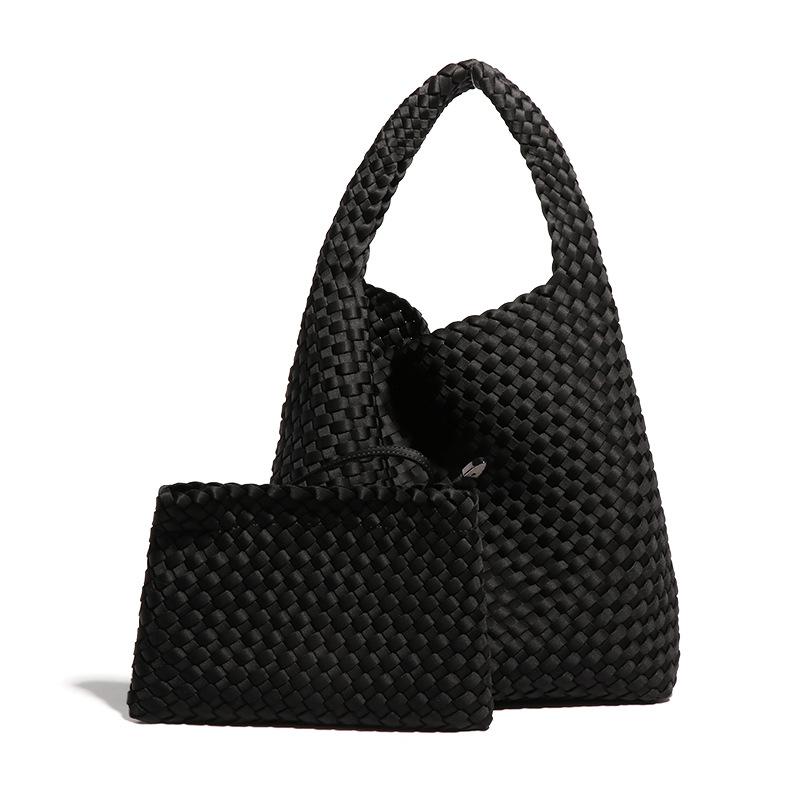 Popular Hand-woven Handbag, Hand-held Tote, Single-shoulder Underarm Women's Bag, Fashionable, Retro, Trendy and Casual Texture