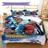 Back to Future Pattern Bedding Quilt Set Quilt Cover Pillowcase Home Decoration Gift (1 * duvet cover + 2 * pillowcase, without core)