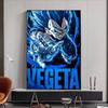 1pc Anime DRAGON BALL Vegeta Posters Self-adhesive Paper Print Home Living Room Bedroom Entrance Bar Cafe Art