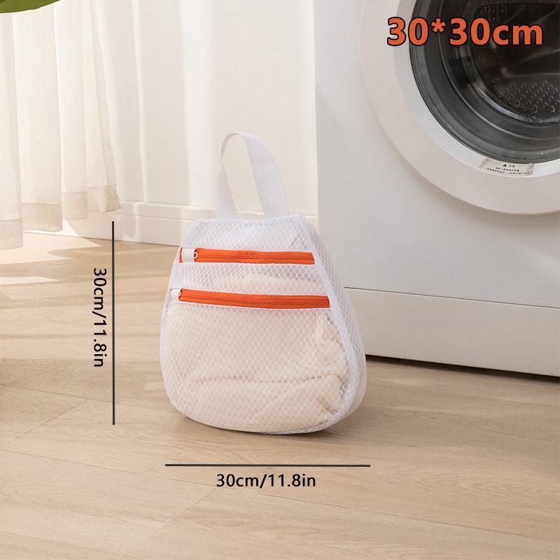 Mesh Laundry Bag Set,Double-Layer Zipper Coarse Mesh Sandwich Bra Bag,Can Hanging Bags Underwear Washing Machines Laundry Bag