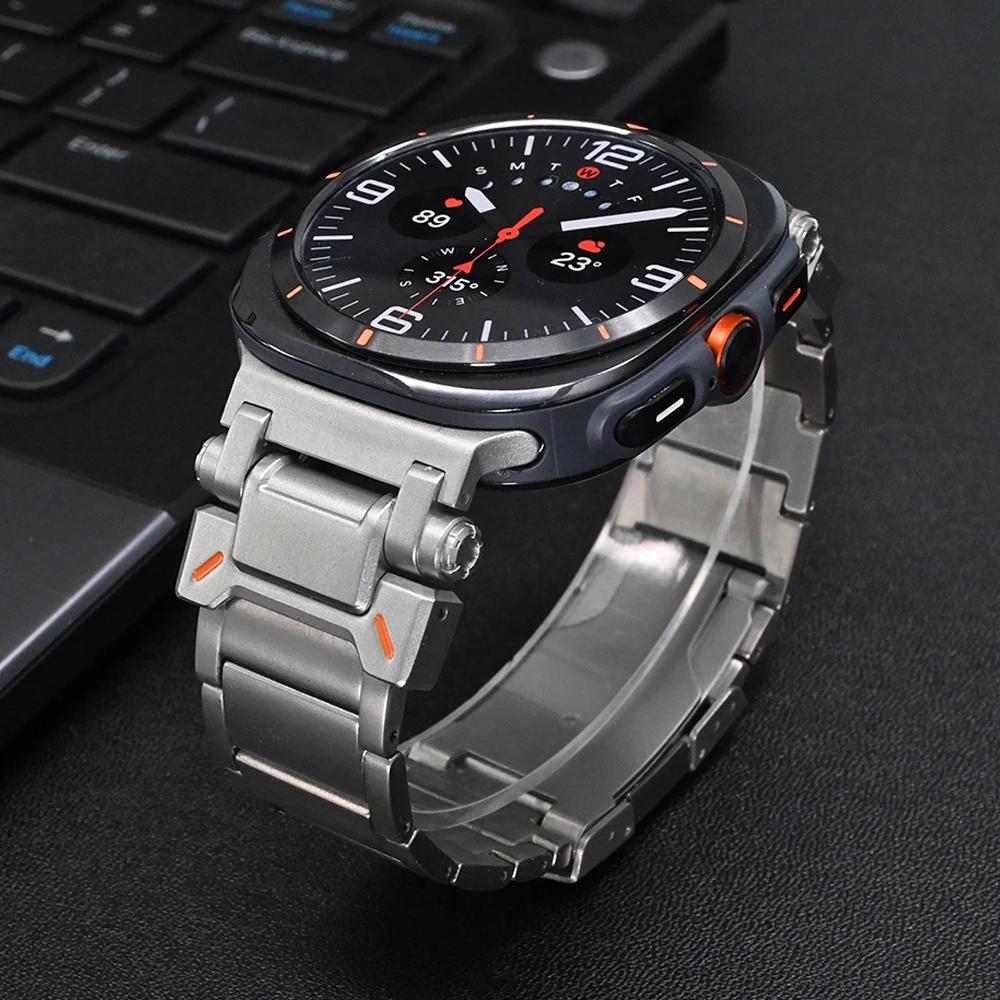 Titanium Band for Samsung Galaxy Watch 8 44mm 40mm 8 Classic 46mm Luxury Strap Correa for GALAXY ULTRA 2025 2024 Mens Bracelet