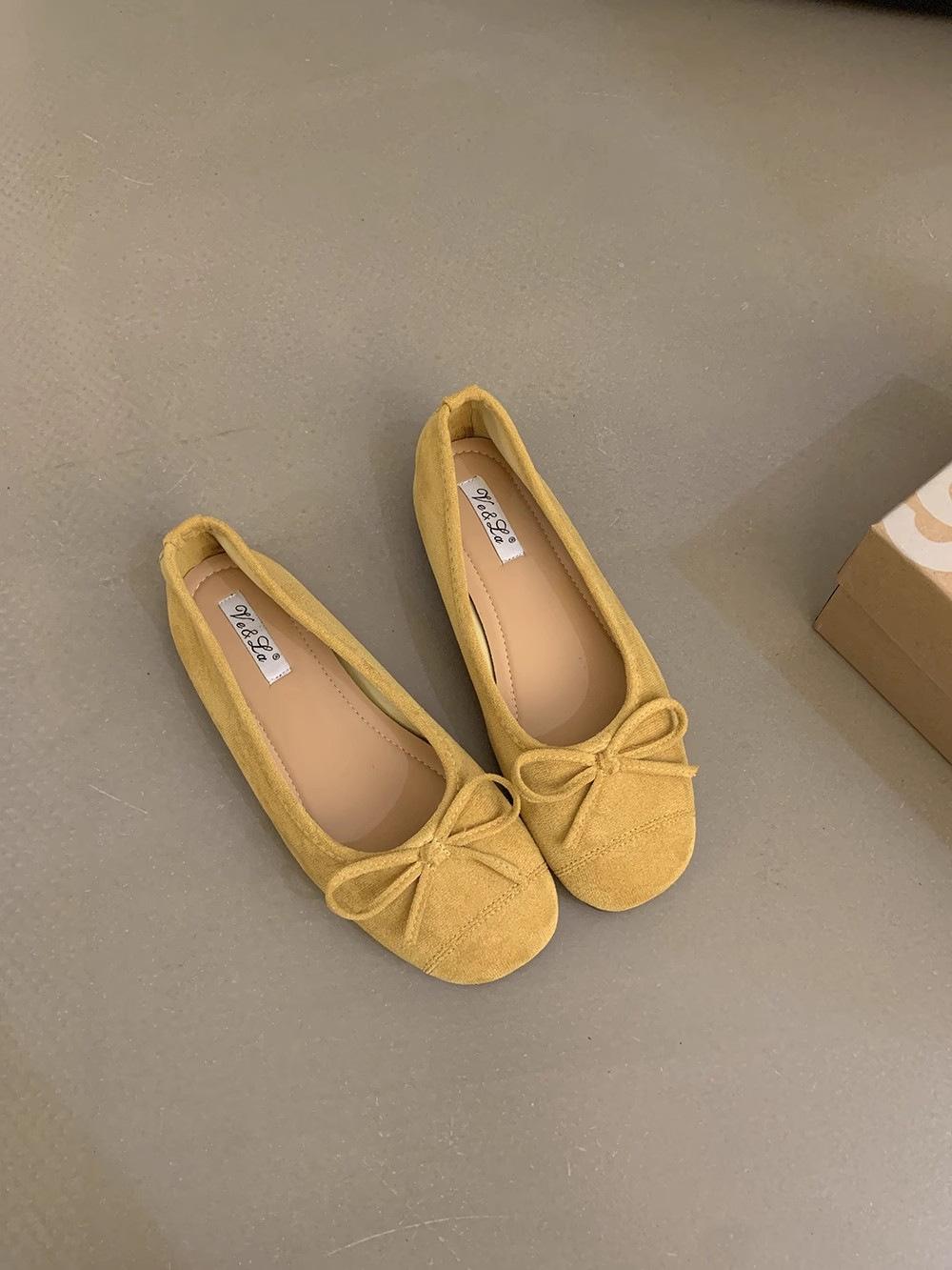 

Ladyshoes women s flat shoes 2025 new summer Mary Jane ballet grandma shoes gentle evening shoes Doudou shoes 40 жовтий