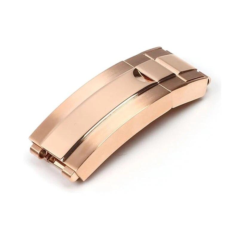 9 mm sammenleggbar spenne i rustfritt stål Glidelås Passer for Rolex For Submariner For Oysterflex For Daytona For GMT Klokkebånd D