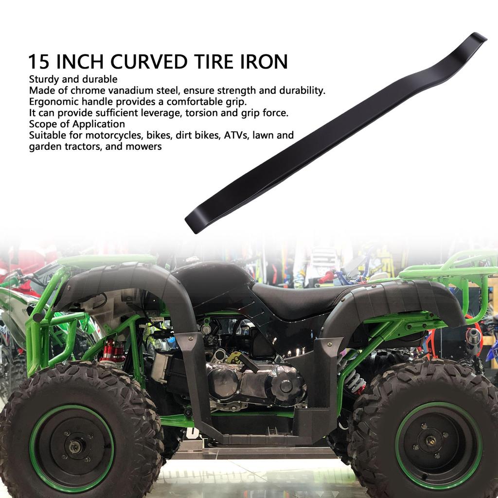 15 Inch Curved Tire Iron Motorcycle Tire Spoon Lever Tire Changing Tool for Dirt Bike ATV Lawn Mower Tractor Bike