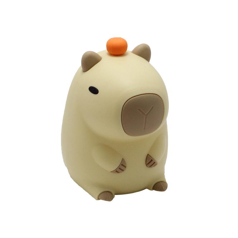Capybara Silicone Pat Light: Rechargeable Timer Desk Lamp & Sleep Companion