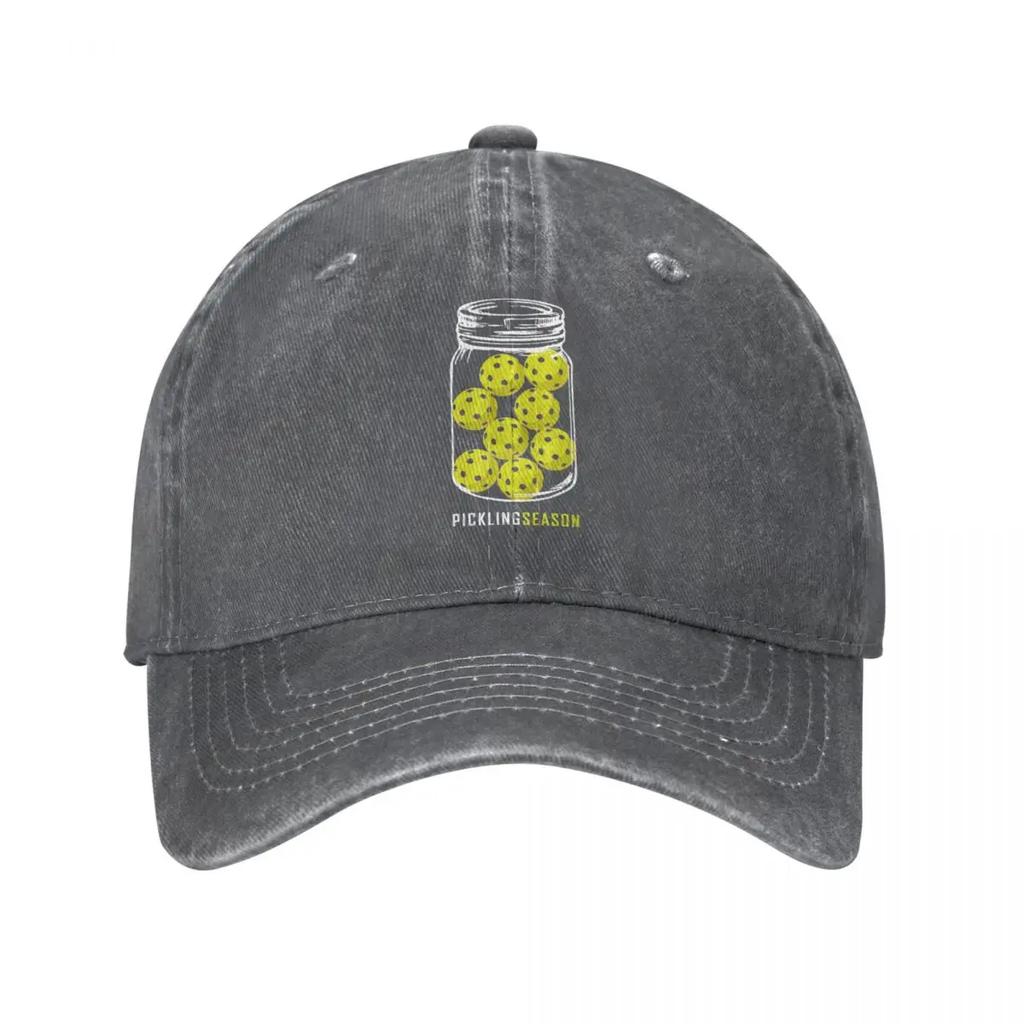Spring Autumn Dad Pickling Season Funny Pickleball Jar Baseball Caps Fashion Hats Outdoor Denim Casquette Gorras