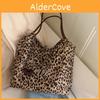 Canvas Leopard Print Large Capacity Crossbody Bag For Daily Fashion And Short Trips