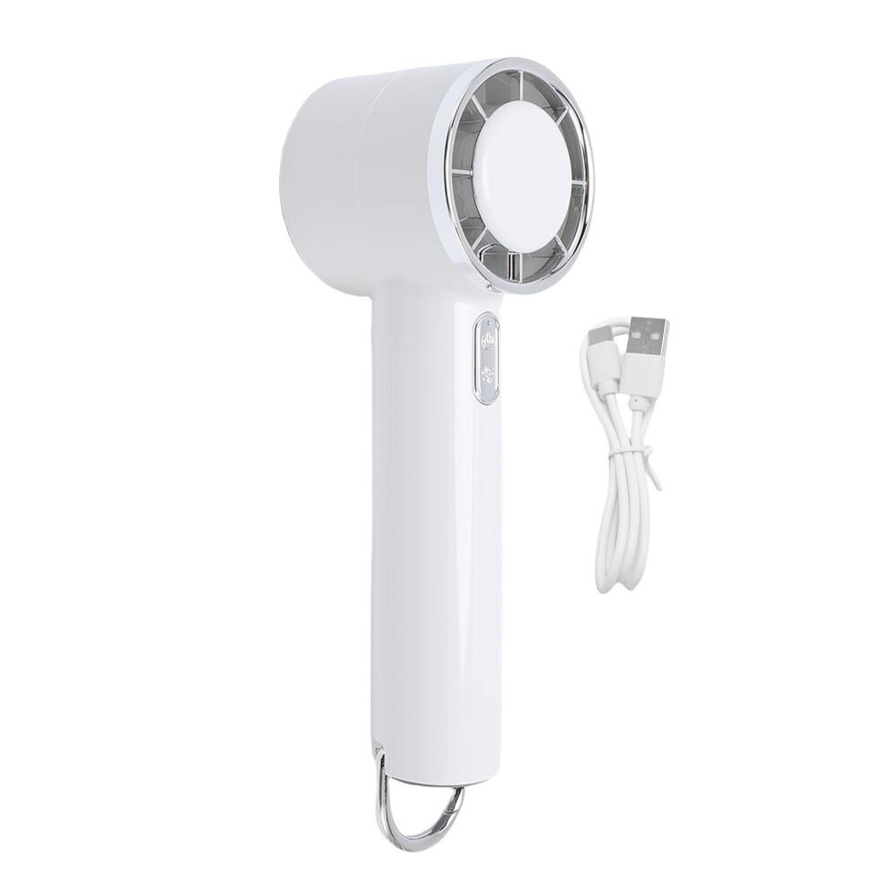 Portable Handheld Fan 5 Speeds 1200mAh White Outdoor Desktop