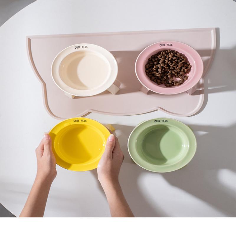 Cerc Bowl Pet Bowl With Iron Stand Protect Cervical Spine Small Size Dog Bowl Smart Bowl For S Pet Supplies