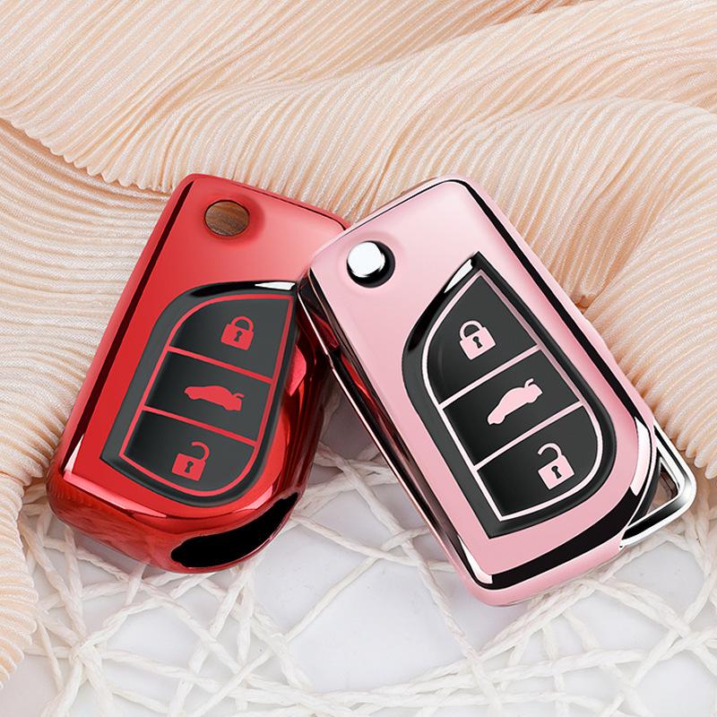 Toyota Key Case for Corolla, Camry, Crown, Levin, Reiz, Highlander, RAV4 - Car Key Protective Cover