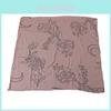 Polyester Fashion Ladies Headscarf With Large Floral Pattern For Autumn Style