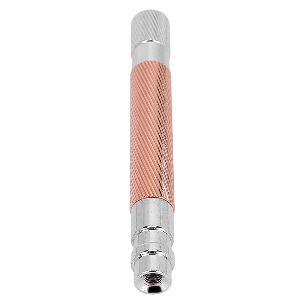 Safety Razor Handle Anti Slip Washable Reusable Metal Hand Shaver Handle for MenCopper