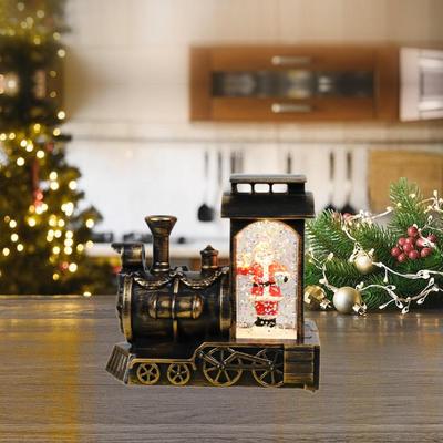 Lanterne lumineuse en forme de boule de neige, boule de Noël, train miniature, décoration de mariage, cadeau artisanal