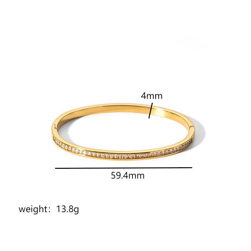 Geometric Star Stainless Steel Bracelet With 18k Gold Plating For Fashionable Women