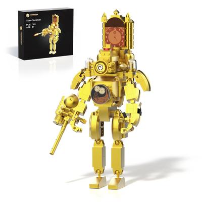 395Pcs Skibidi Toilet Clockman Builing Blocks Anime Titan Toys Figures Assembling Educational Bricks Kids Adults Birthday Gifts