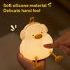 Veilleuse LED Canard mignon Animaux de dessin animé Lampe en silicone pour enfants Capteur tactile Minuterie USB Rechargeable pour cadeaux d'anniversaire