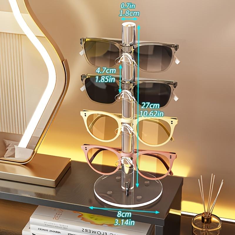 Acrylic Glasses Holder Vertical Sunglasses Organizer Stand Space-Saving Eyewear Display Rack for Home DeskStore Display Rack