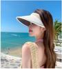 Sun visor for ladies sun UV UV wide 8433 [LeafIn] women, visor, hat, pearl, protection, protection, protection, brim, summer, cute, (A-White)