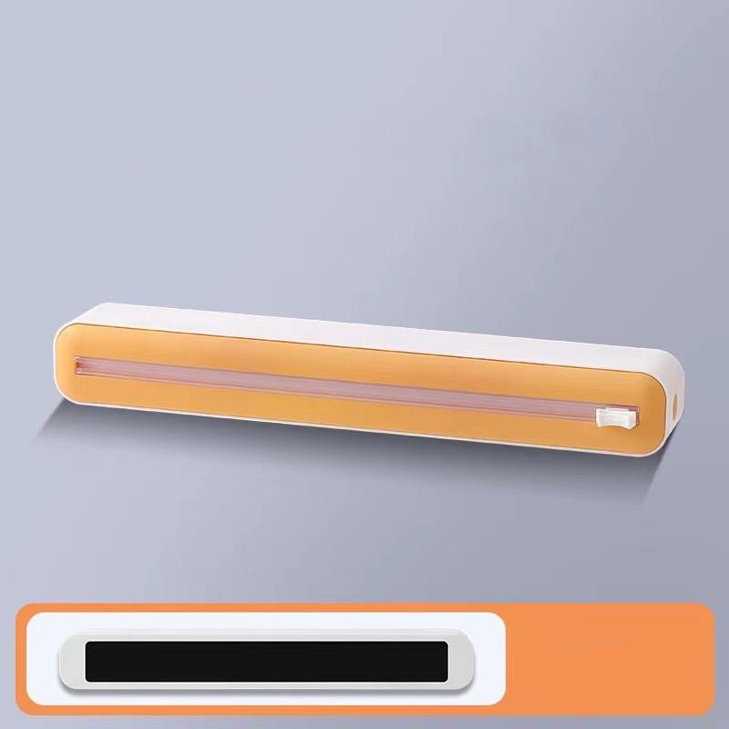 Food Film Dispenser Magnetic Plastic Wrap Dispenser with Cutter Storage Box Aluminum Foil Stretch Film Cutter Storage Holder