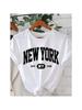New York Briefdruck Rundhals-T-Shirt, Lässiges Kurzarm-Oberteil für Frühling & Sommer, Wounisex-Kleidung