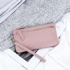 Women's Large Capacity Cowhide Clutch Wallet with Phone Storage