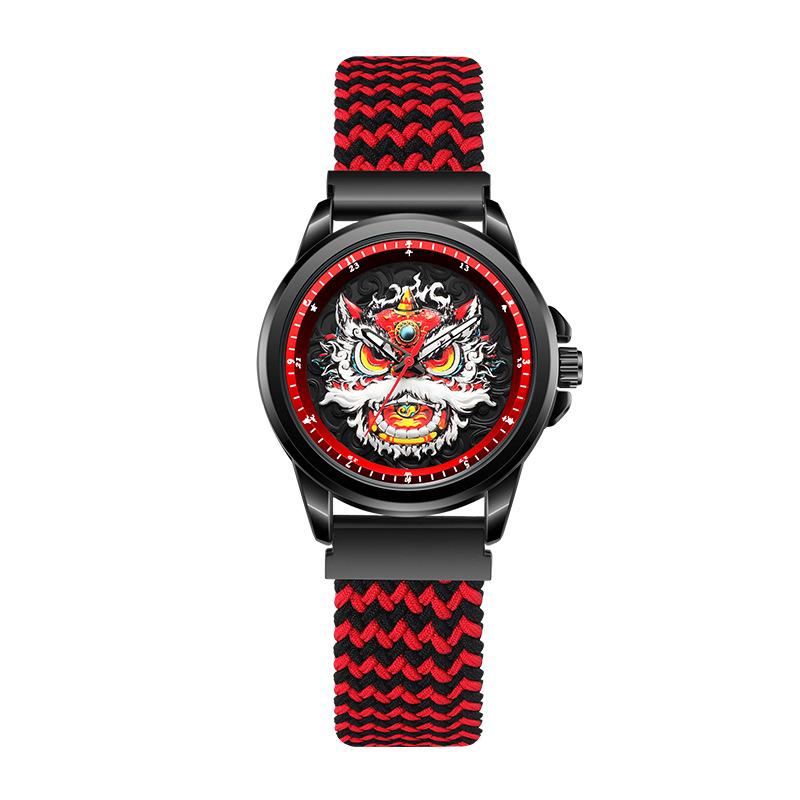 WLISTH Unique Creative Chinese Dragon Pattern Luxury Men's Watches Fashion Gift Brand Quartz Sport Silicone Wrist Watch