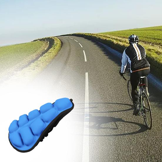 1 Conjunto Capa de Selim de Bicicleta Ergonômica Inflável Antiderrapante Airbags 3D Confortável para Sentar TPU