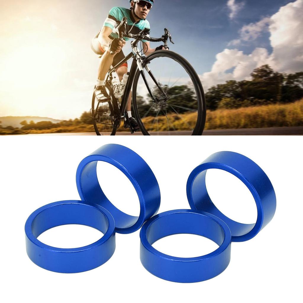 4 Pcs Aluminium Alloy Headset Pad Bike Handlebar Stem Spacers 28.6x10mmCelsius1.13x0.39in for Mountain Bike Road Bike
