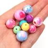 10/30pcs 12/14/16mm Love Heart Acrylic Beads Mixed Color Round Loose Beads For Jewelry Making DIY Bracelets Keychain Accessories