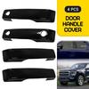 4Xs BLACK GLOSS Door Covers -2024 Handle for Ford F-450 Hole W/Smartkey