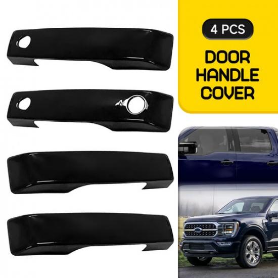 

4Xs BLACK GLOSS Door Covers -2024 Handle for Ford F-450 Hole W/Smartkey