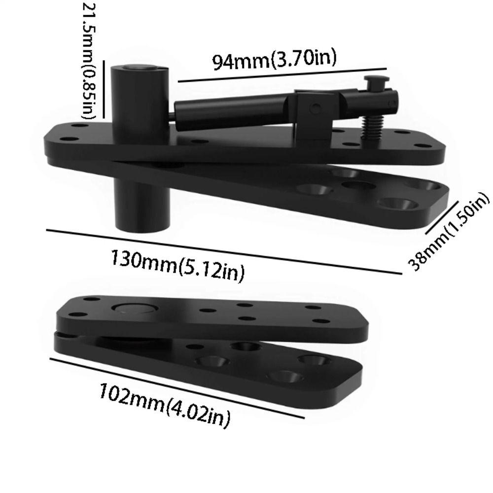 Stainless Steel Invisible Hinge 360° Rotating Door Pivot Universal Rotating Pivot  Positioning