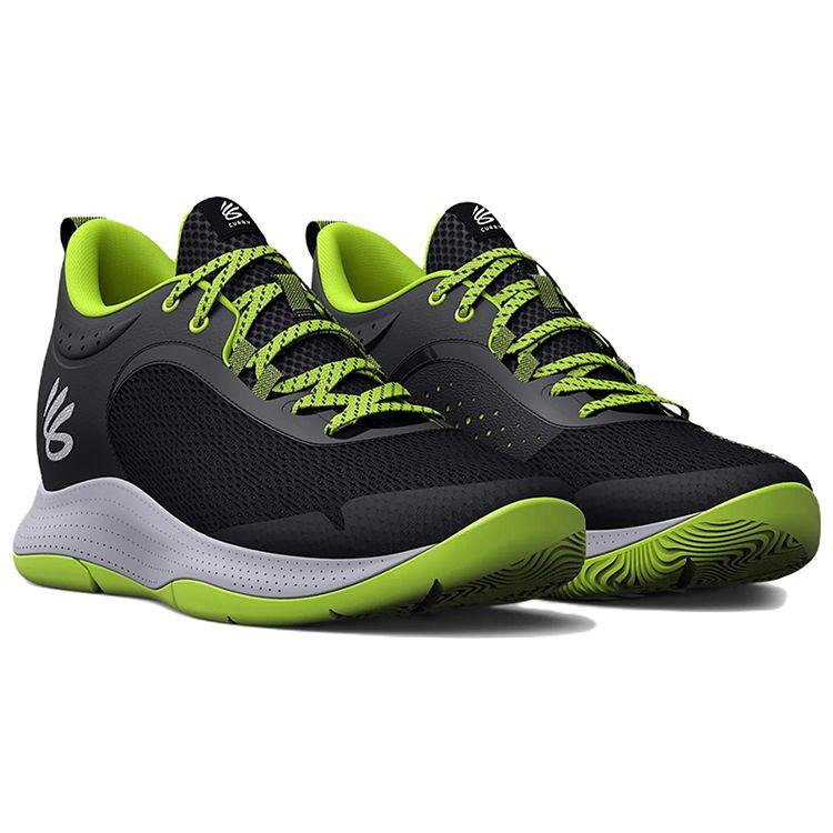 Under Armour Curry 3Z6 Black Green Men Sneakers 3025090-001
