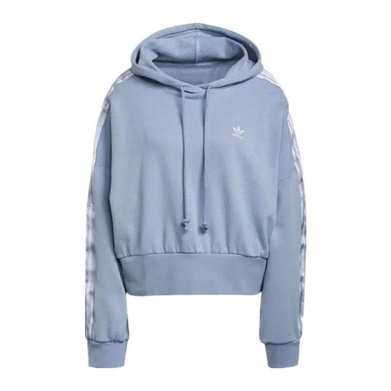 Adidas Sweatshirts Women s Sky Blue Hooded Moderate Regular H37813 40