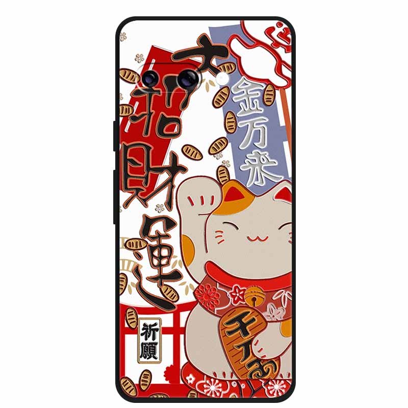 For Google Pixel 9A 5G Case 3D Relief Flower Emboss Soft Silicone various Flower Cartoon Cat Cover For Google Pixel 9a TPU Cases