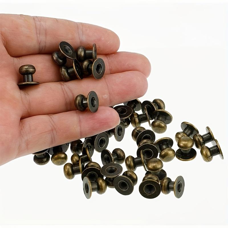 35 Stück runde Mini-Knöpfe – perfekt für Schmuckschatullen und kleine Möbel. Runde Metallgriffe im Vintage-Stil für Schubladen, Schmuck-Organizer-Knöpfe mit Schrauben.