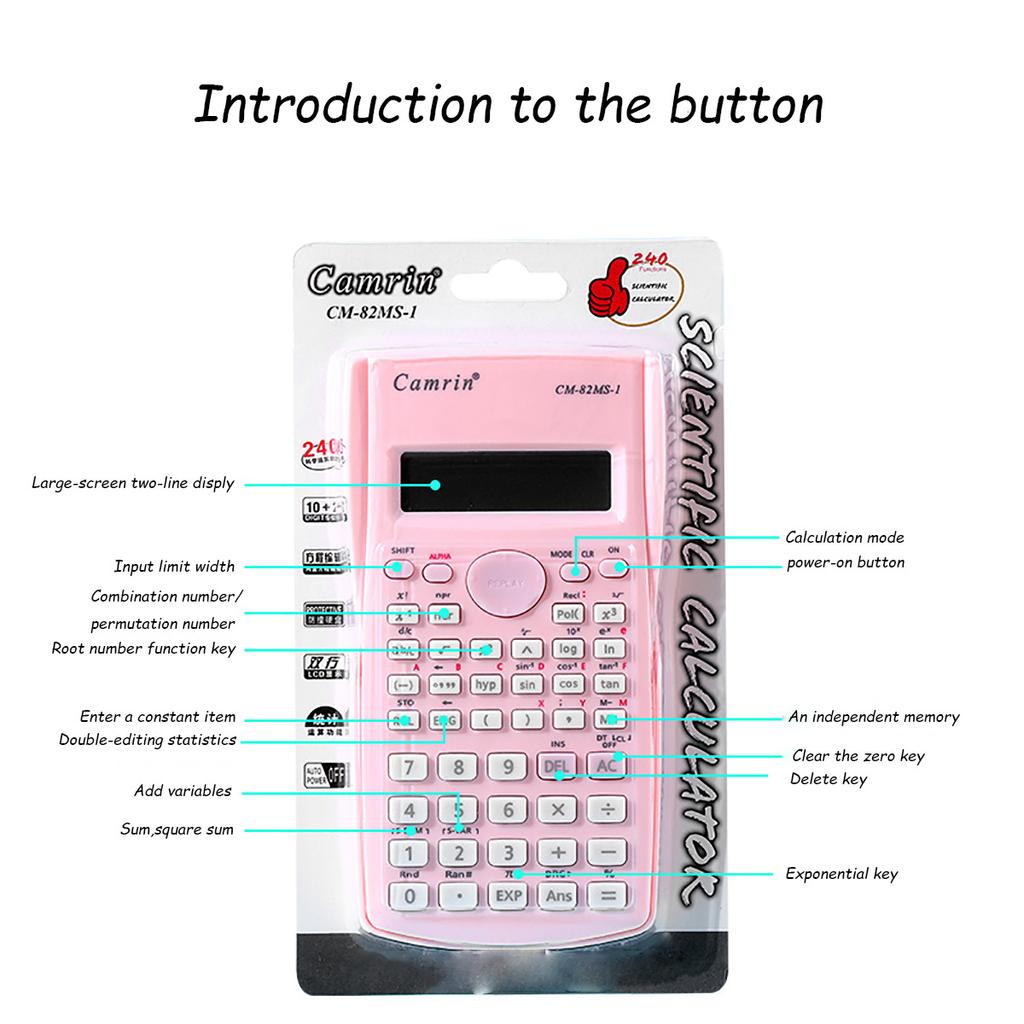 Functions 10-digit Calculator for Students Intermediate Exam Back To School Teaching Supplies Financial Accounting Tools