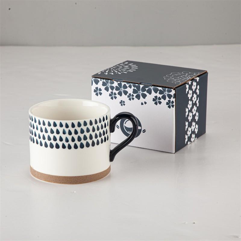 Hand-Painted Cup Retro With Handle Mug Personalized Water Cup Creative Gift Ceramic Cup Breakfast Coffee Souvenir