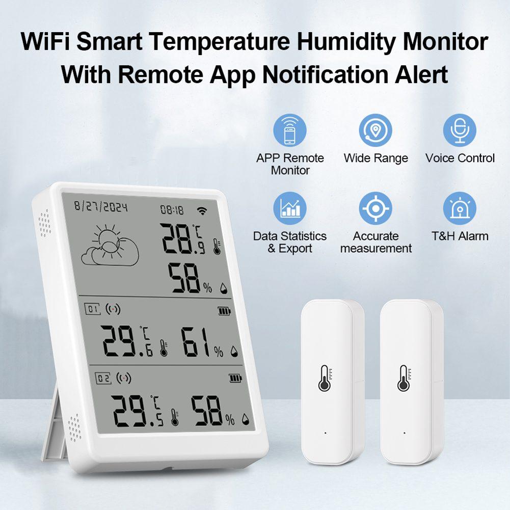 WiFi Hygrometer Smart ThermoHygrometer with Remote Monitoring App Control
