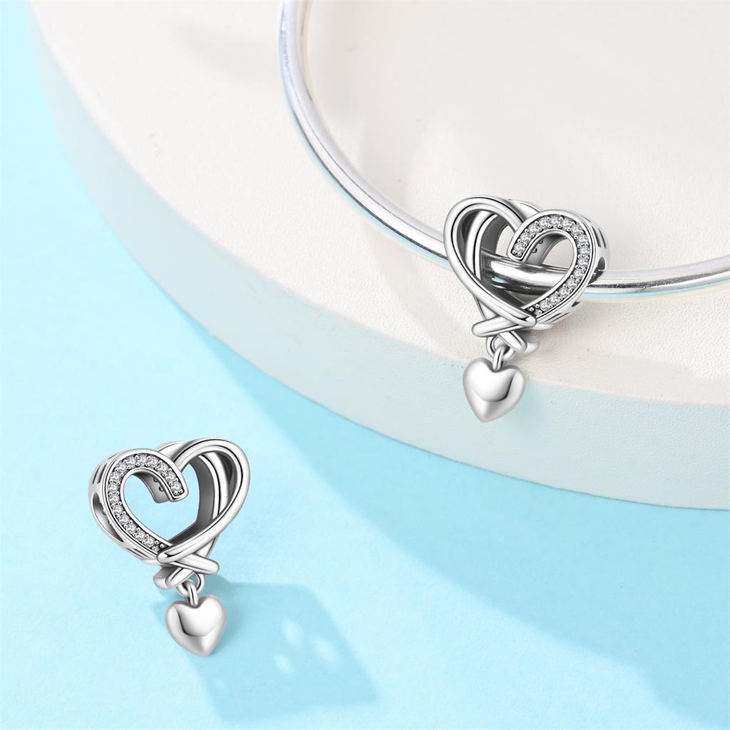 Original Charms Beads Silvering Concentric Knot Romantic Freedom Eternal Wish Charms Pendant DIY Bracelet Jewelry Making