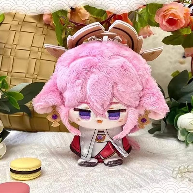 10cm Game Impact Plush Varka Durin Flins Sandrone Columbina Lauma Nefer Skirk Cute Cartoon Dolls Bag Pendant Keychain Gift