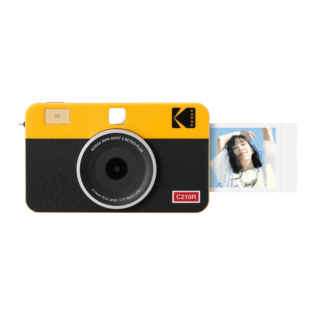 Kodak Mini Shot 2 Retro Instant Camera Photo Printer Camera Body Sheets Yellow 4-Pass 2-in-1 & (5.3x8.6cm) + (8 Included),