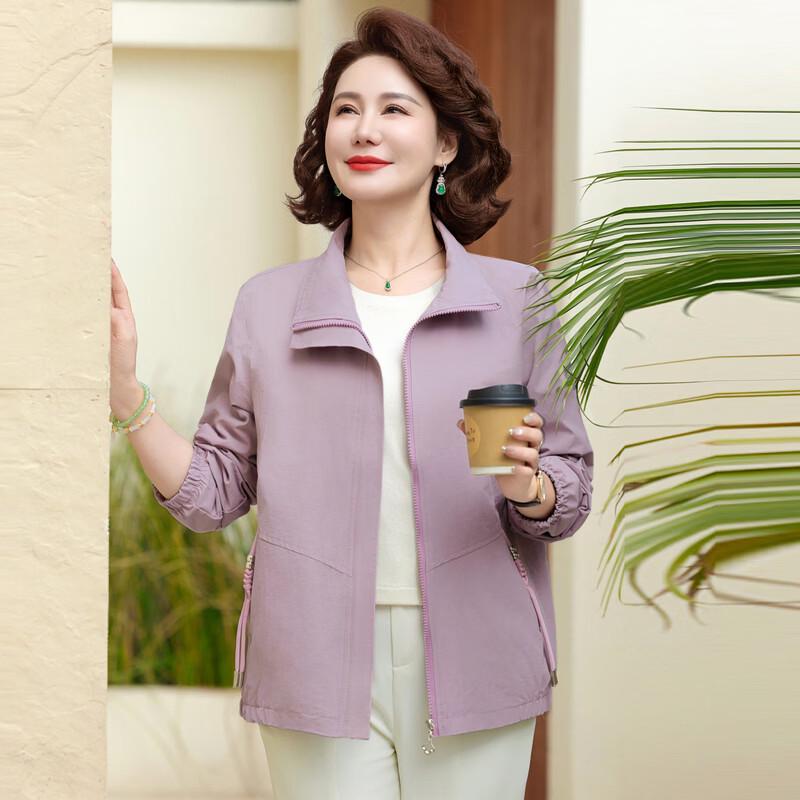 Women's Casual Lightweight Lapel Zipper Top