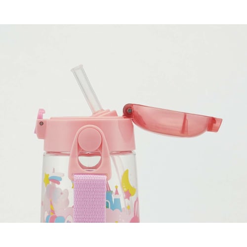 Skater Children's Water Bottle with Straw Clear Bottle Unicorn 480ml Girls PDSH5